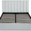 Lit Coffre Songe + Sommier Velours Argent 160cm