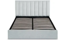 Lit Coffre Songe + Sommier Velours Argent 160cm