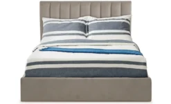Lit Coffre Songe + Sommier Velours Taupe 160cm