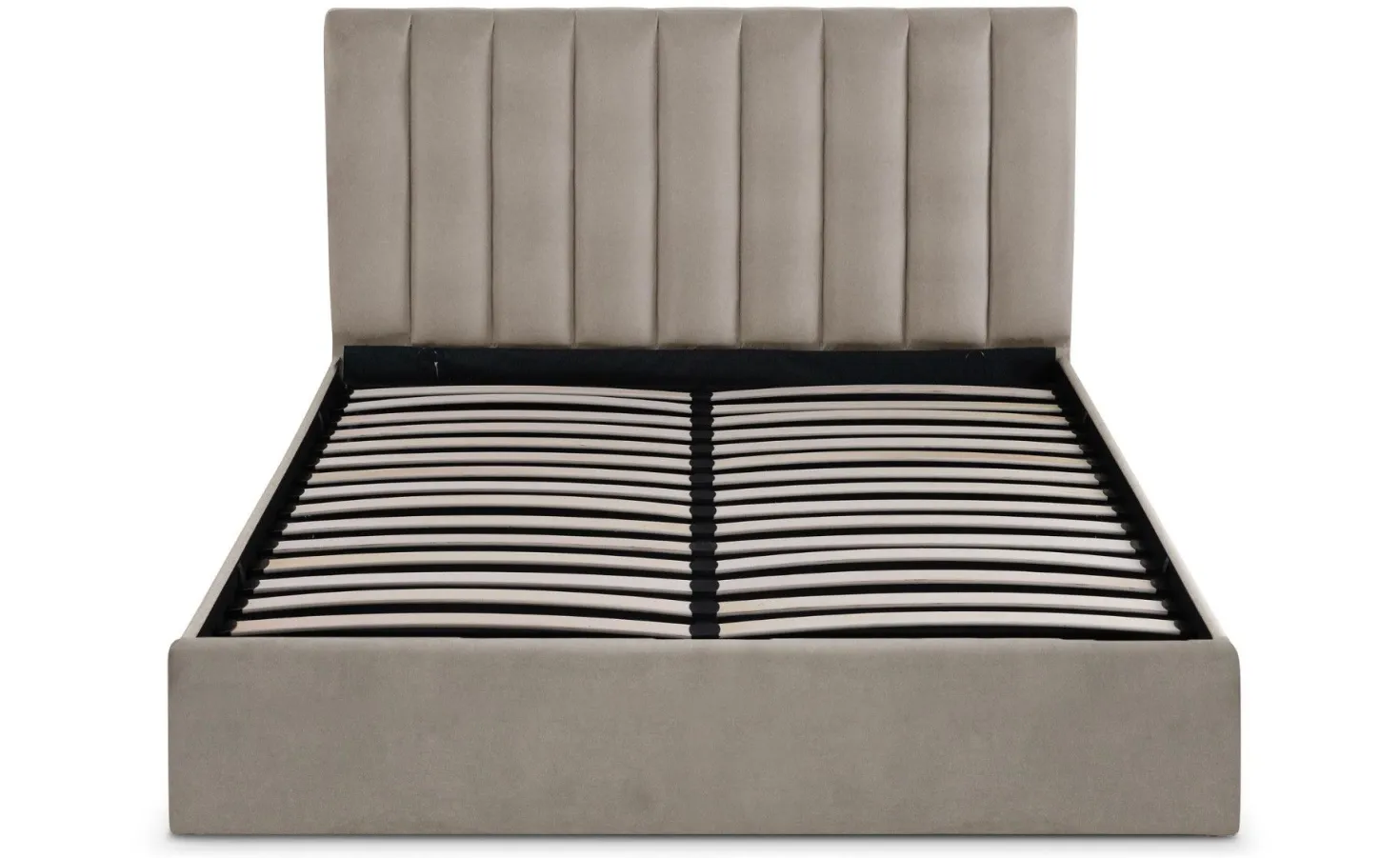 Lit Coffre Songe + Sommier Velours Taupe 160cm