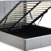 Lit double Magorial avec sommier relevable 160x200cm Velours Gris