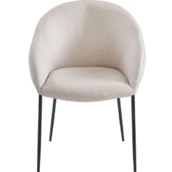 Lot de 6 chaises design enveloppant Ingrid Tissu beige