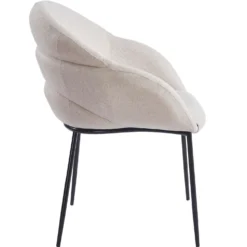 Lot de 6 chaises design enveloppant Ingrid Tissu beige