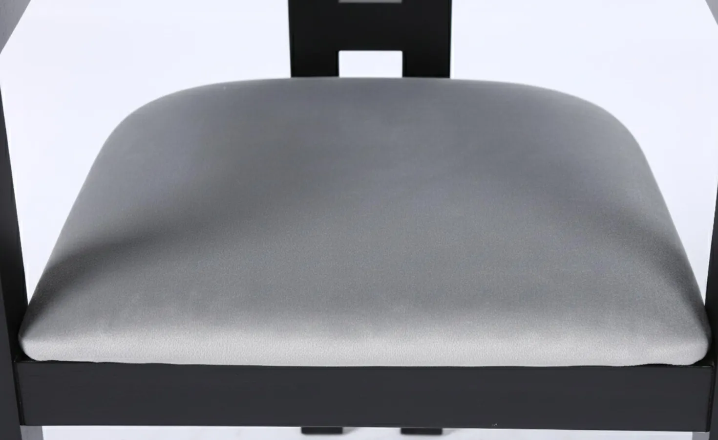 Lot de 2 chaises design Oregon Bois noir et Velours Gris