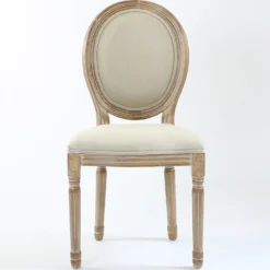 Lot de 20 chaises de style médaillon Louis XVI Tissu Beige
