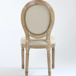 Lot de 20 chaises de style médaillon Louis XVI Tissu Beige