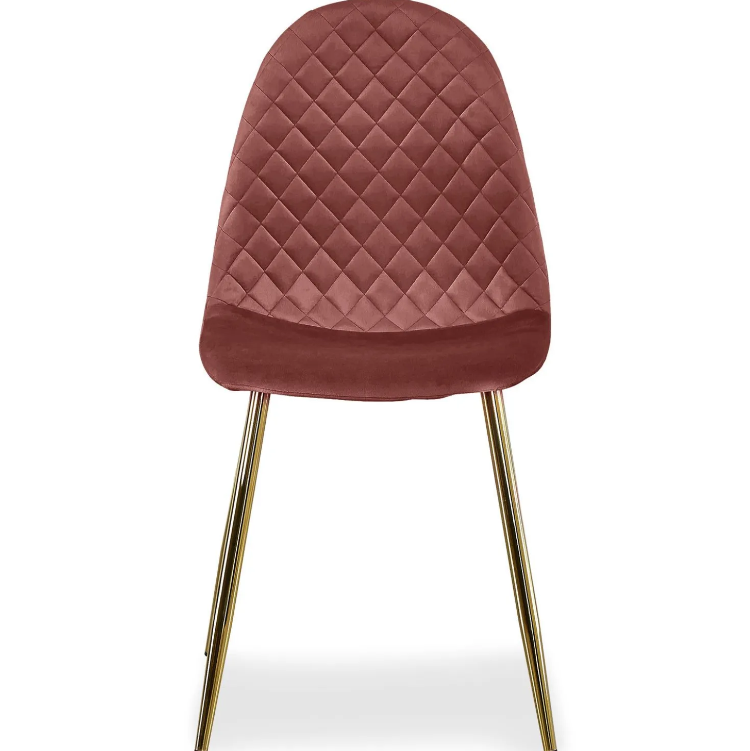 Lot de 4 chaises matelassées Norway Velours Rose