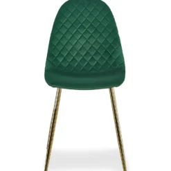 Lot de 4 chaises matelassées Norway Velours Vert