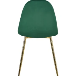 Lot de 8 chaises matelassées Norway Pieds Or et Velours Vert