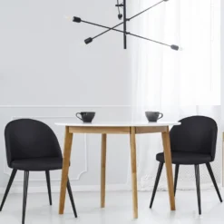 Lot de 4 chaises Maury Simili P.U. Noir