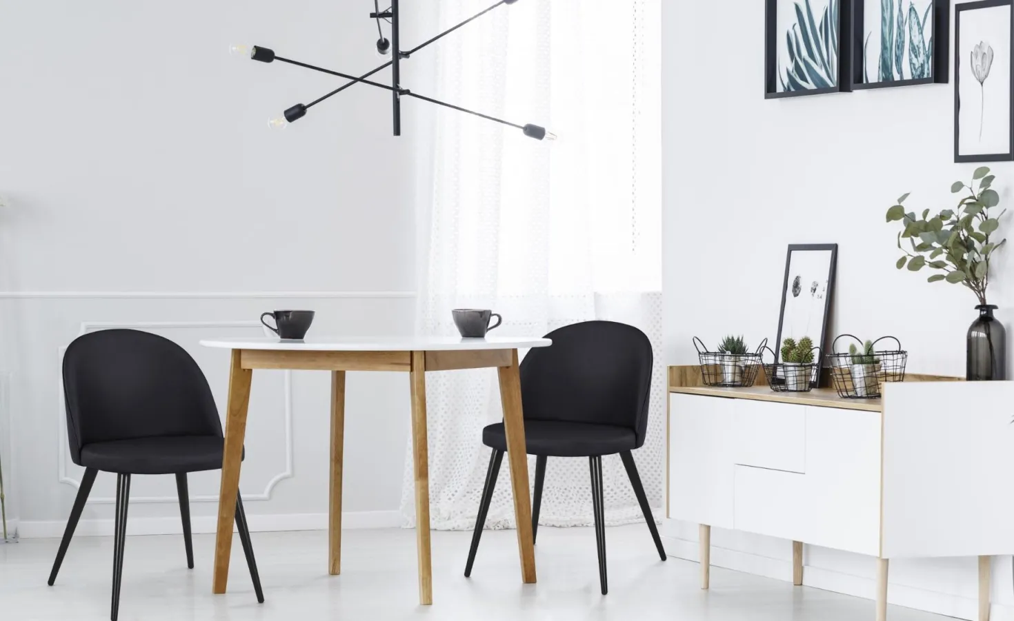 Lot de 4 chaises Maury Simili P.U. Noir