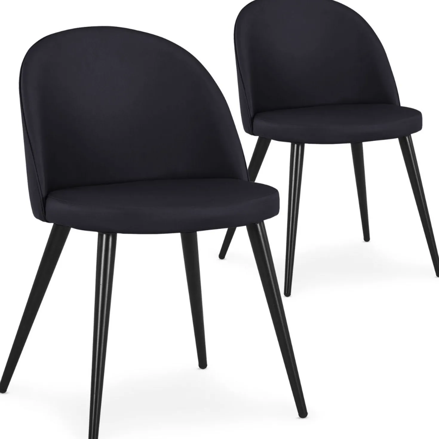 Lot de 2 chaises Maury Simili P.U. Noir