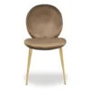 Lot de 2 chaises médaillon Irene Velours Camel