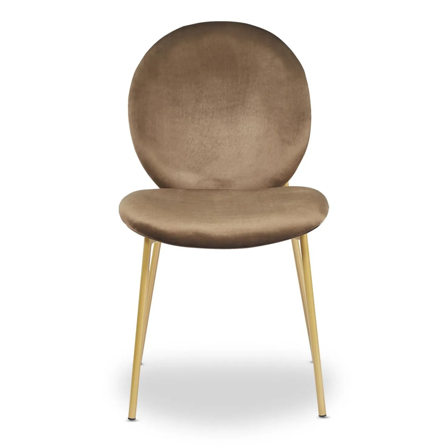 Lot de 2 chaises médaillon Irene Velours Camel
