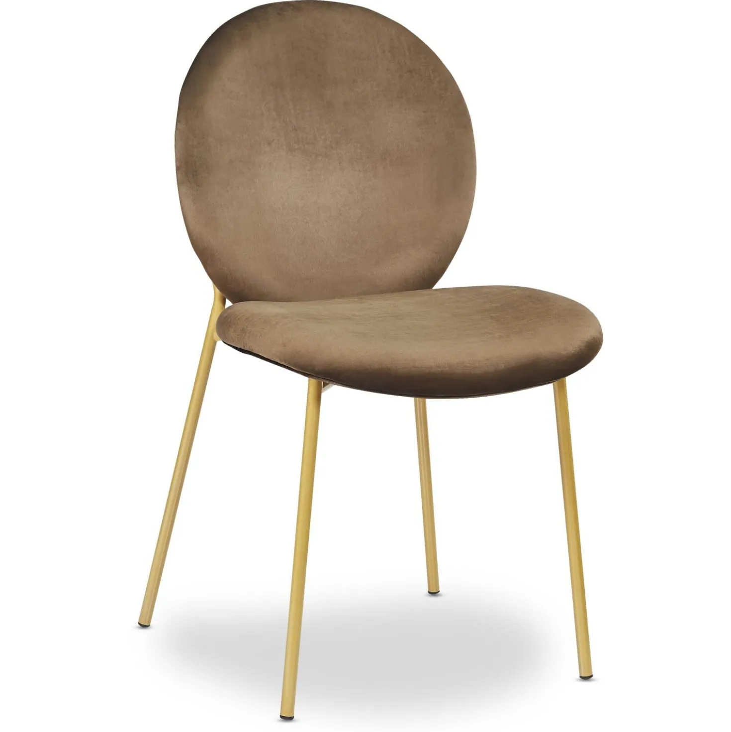Lot de 2 chaises médaillon Irene Velours Camel