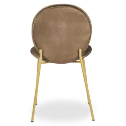 Lot de 2 chaises médaillon Irene Velours Camel