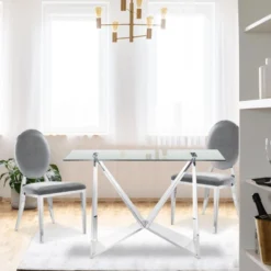 Lot de 2 chaises médaillon Sofia velours Argent