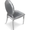 Lot de 8 chaises médaillon Sofia Velours Argent