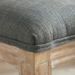 Lot de 2 chaises médaillon style Louis XVI Bois massif patiné et Tissu Gris