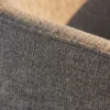 Lot de 4 chaises modernes matelassées Inaya Métal Noir et Tissu Gris