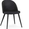 Lot de 6 chaises modernes Maury Simili Noir pieds Noir