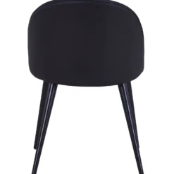 Lot de 6 chaises modernes Maury Simili Noir pieds Noir