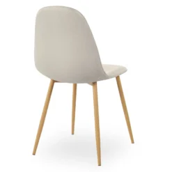 Lot de 4 chaises scandinaves Gao Tissu Beige