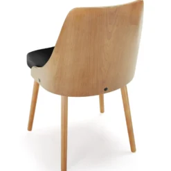Lot de 6 chaises scandinaves Lalix Chêne Clair et Noir