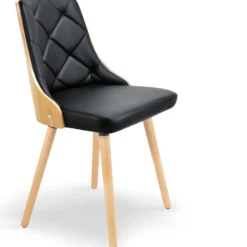 Lot de 6 chaises scandinaves Lalix Chêne Clair et Noir