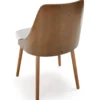 Lot de 6 chaises scandinaves Lalix Bois Noisette et Blanc