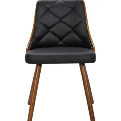 Lot de 4 chaises scandinaves Lalix Bois Noisette et Noir