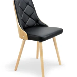 Lot de 4 chaises scandinaves Lalix Chêne Clair et Noir