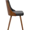 Lot de 2 chaises scandinaves Lalix Bois Noisette et Noir