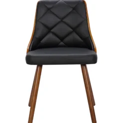 Lot de 2 chaises scandinaves Lalix Bois Noisette et Noir