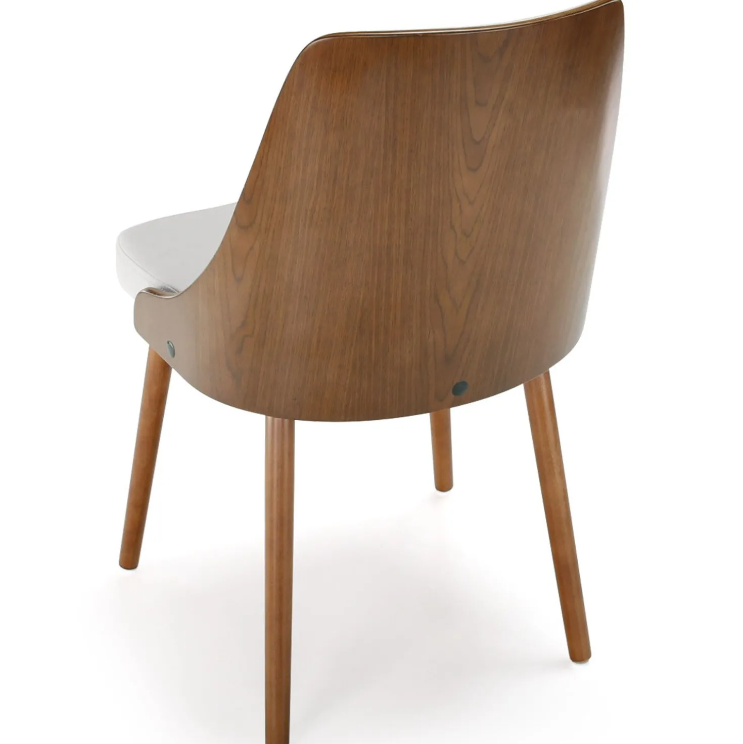 Lot de 2 chaises scandinaves Lalix Bois Noisette & Blanc