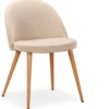 Lot de 6 chaises scandinaves Maury Tissu Beige