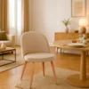 Lot de 2 chaises scandinaves Maury tissu Beige