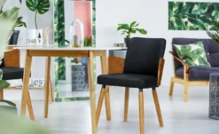 Lot de 2 chaises scandinaves Phibie bois naturel et Noir