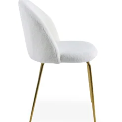 Lot de 2 chaises Spectra Tissu bouclette Crème