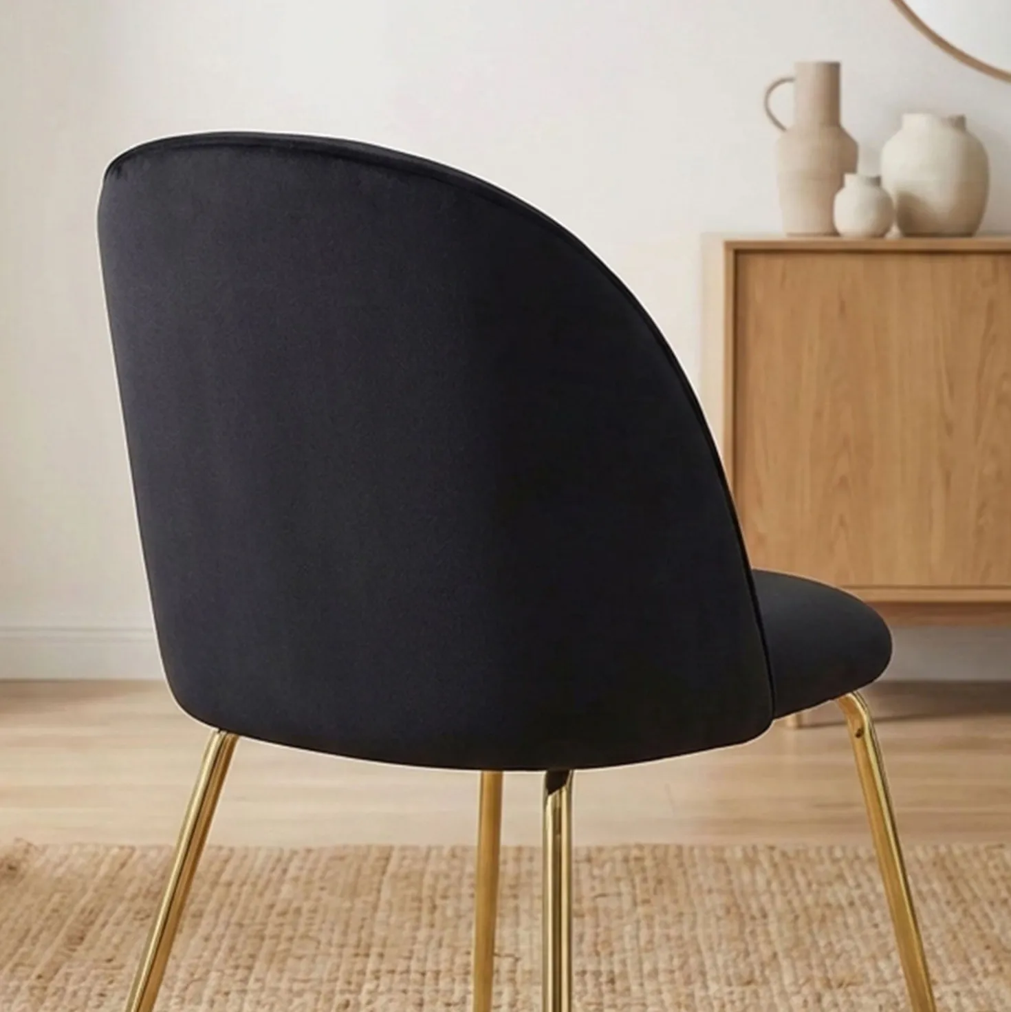 Lot de 2 chaises Spectra Velours Noir