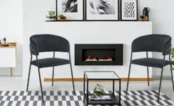 Lot de 4 chaises Tabata Métal Noir et Velours Noir