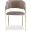 Lot de 4 chaises Tabata Velours Taupe
