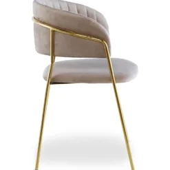 Lot de 4 chaises Tabata Velours Taupe
