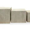Lot de 3 tables basses Balkor Effet Travertin Beige
