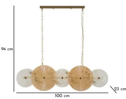 Lustre Osaka éléments ronds pour grands espaces modernes