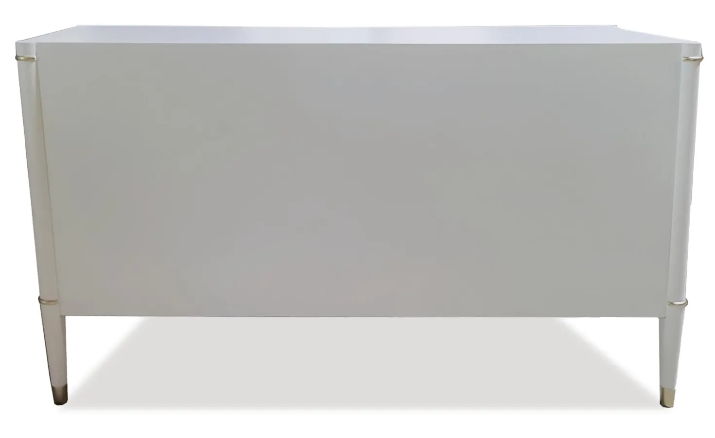 Meuble TV élégant 4 tiroirs Optimus Beige clair et Or