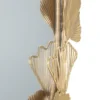 Miroir mural en métal doré design feuilles