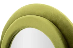 Miroir mural Miki cadre en bois et Tissu Velours Vert