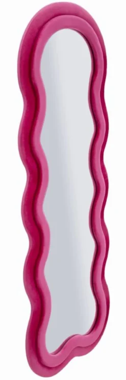 Miroir mural ondulé Velours Fuchsia