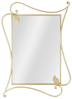 Miroir mural Péthale métal doré